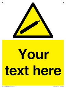 Custom Warning Non-flammable compressed gas